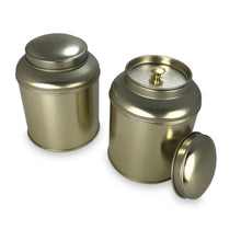 Afbeelding in Gallery-weergave laden, Goudkleurige bewaarblik voor thee - ca. 150 gram -