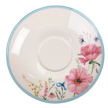 Afbeelding in Gallery-weergave laden, Kop en Schotel 230 ml Wit Roze Porselein Bloemen Servies