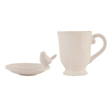 Afbeelding in Gallery-weergave laden, Mok 300 ml Beige Keramiek Vogel Theemok