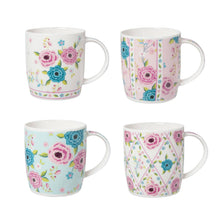 Afbeelding in Gallery-weergave laden, Bestel Mokken set 4x - 300 ml - Clayre & Eef 'Bloemen' online bij Earl Orange.com