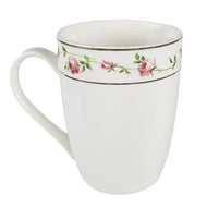 Mok 300 ml Wit Roze Porselein Bloemen Theemok