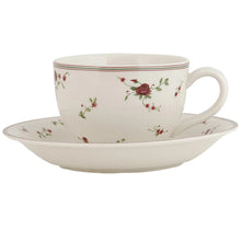 Afbeelding in Gallery-weergave laden, Kop en Schotel 200 ml Beige Keramiek Bloemen Servies
