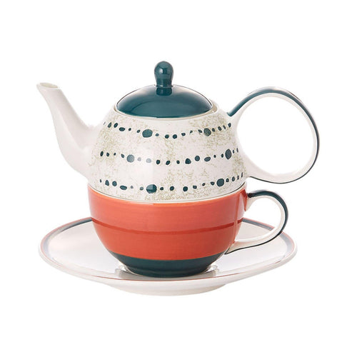 Bestel XL Tea-for-one theeset - handgeschilderd - ChaCult 'Frieder' online bij Earl Orange.com