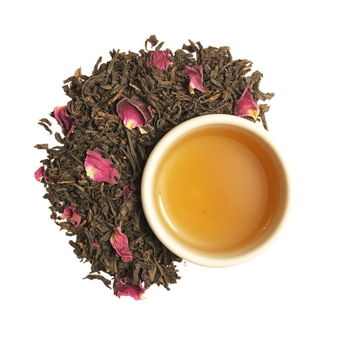 Bestel Zwarte thee met rozenblaadjes online bij Earl Orange.com
